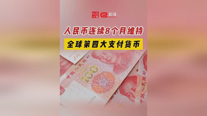 人民幣已成為全球第四位支付貨幣